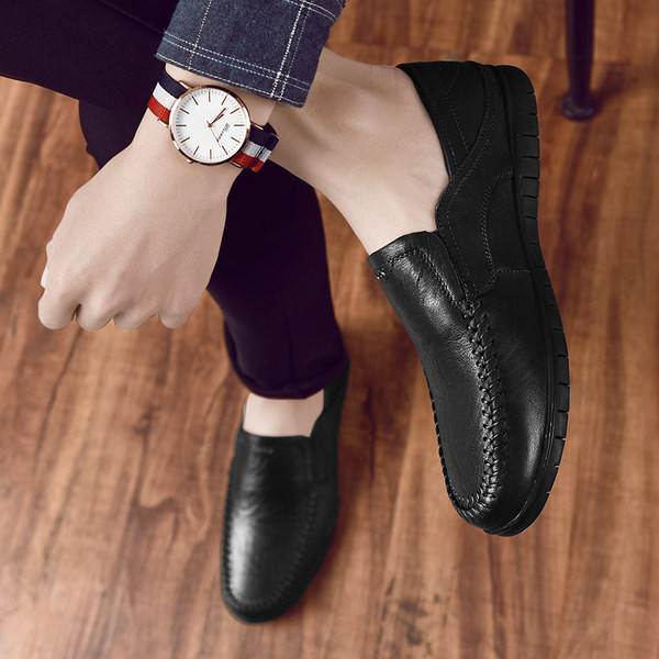 Ikdienas vīriešu mokasīni melnā un brūnā krāsā