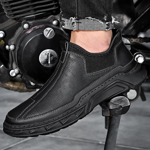 Muške kožne cipele u crnoj i sivoj boji