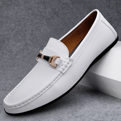 Vīriešu eleganti ādas kurpes ar sprādzi