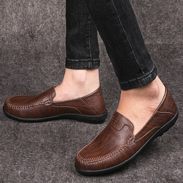 Ādas vīriešu mokasīni trīs krāsās