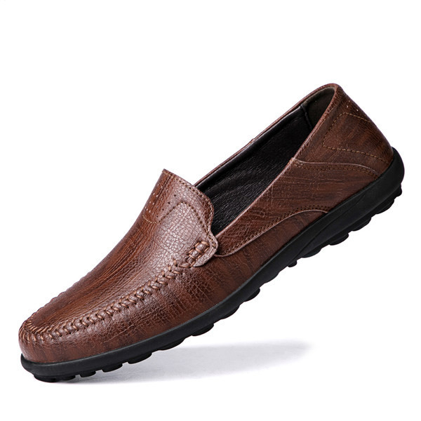 Ādas vīriešu mokasīni trīs krāsās