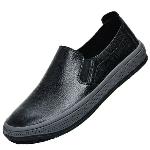 Férfi fekete mokaszin tiszta modell