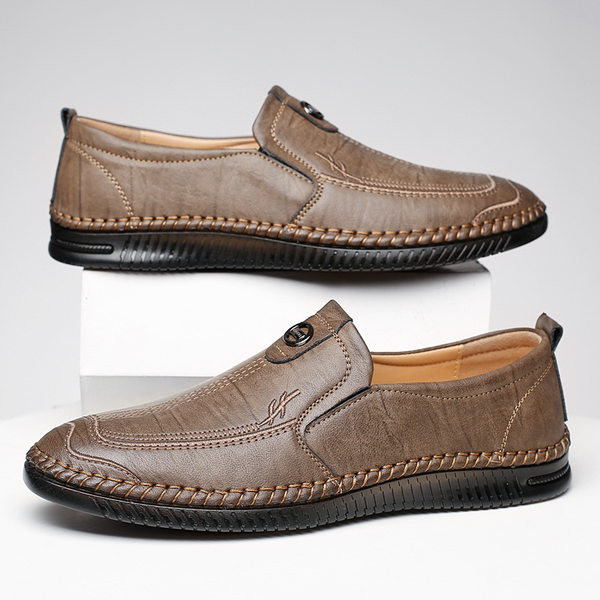 Vīriešu ādas mokasīni ar vai bez odere