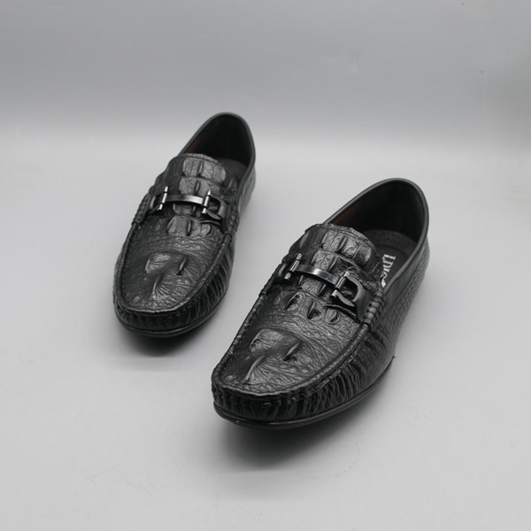 Elegáns férfi mokaszinok öko bőrből