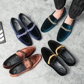 Velúr lekerekített naplopók férfiaknak új modell