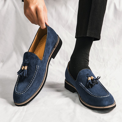 Ανδρικά βρετανικού στιλ Eco Suede Lace Up Loafers