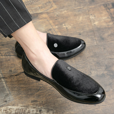 Κομψά ανδρικά μοκασίνια με χαμηλό τετράγωνο τακούνι - δύο μοντέλα