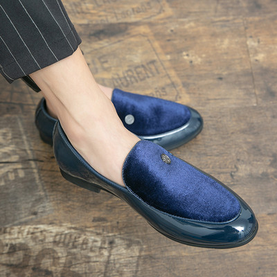 Κομψά ανδρικά μοκασίνια με χαμηλό τετράγωνο τακούνι - δύο μοντέλα