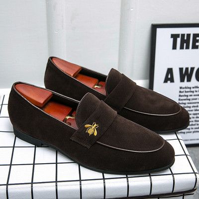 Eleganti mokasīni no eko zamšādas ar metāla elementu