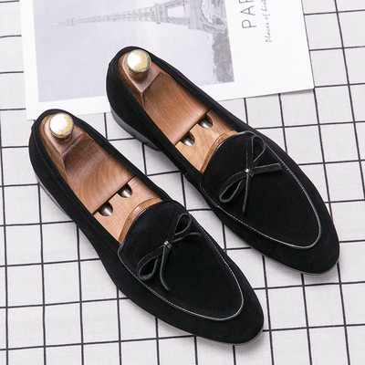 Ανδρικά κομψά loafers με κορδέλα