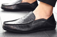 Ανδρικά μοκασίνια από οικολογικό δέρμα με επίπεδη σόλα