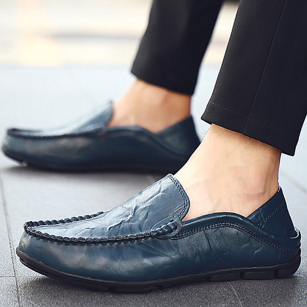 Ανδρικά μοκασίνια από οικολογικό δέρμα με επίπεδη σόλα