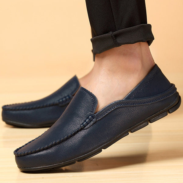 Alkalmi férfi bőr mokaszinok - két modell