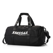 Ceļojumu soma ar garu rokturi un uzrakstu