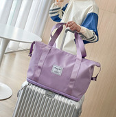 Τσάντα ταξιδιού με στάμπα και χερούλι