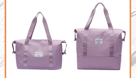 Τσάντα ταξιδιού με στάμπα και χερούλι