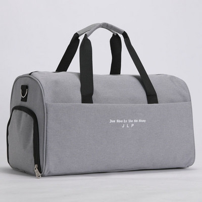 Tekstila monohromatiska ceļojumu soma ar sānu kabatu