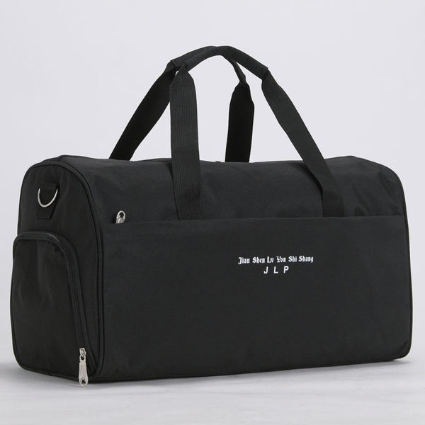 Tekstila monohromatiska ceļojumu soma ar sānu kabatu