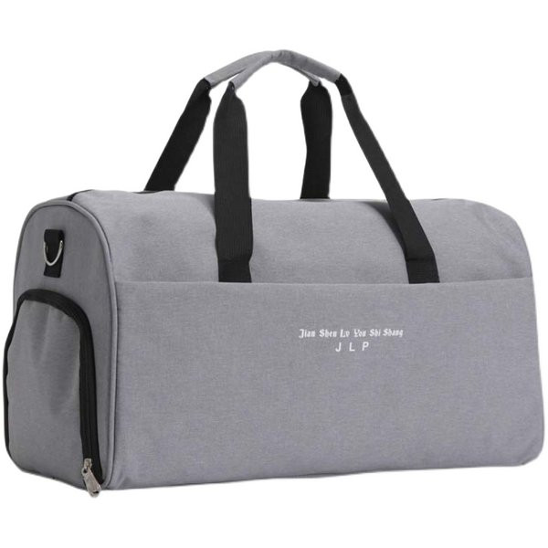 Tekstila monohromatiska ceļojumu soma ar sānu kabatu