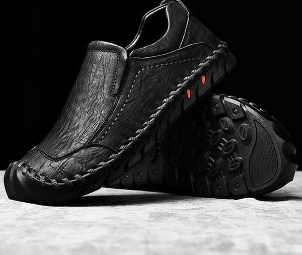 Vīriešu mokasīni no eko ādas divās krāsās