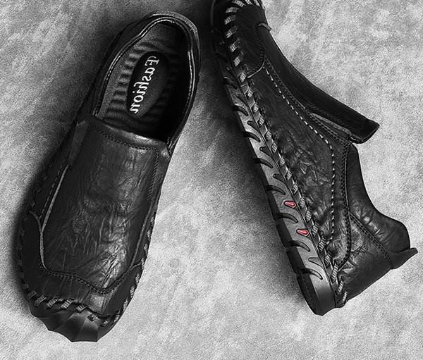 Vīriešu mokasīni no eko ādas divās krāsās