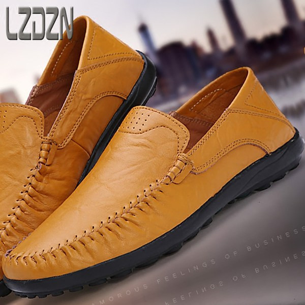 Férfi eco bőr mokaszin, elegáns modell