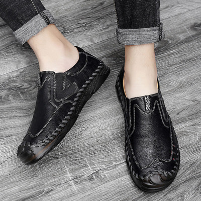 Νέο μοντέλο δερμάτινα loafers για άνδρες με επίπεδη σόλα