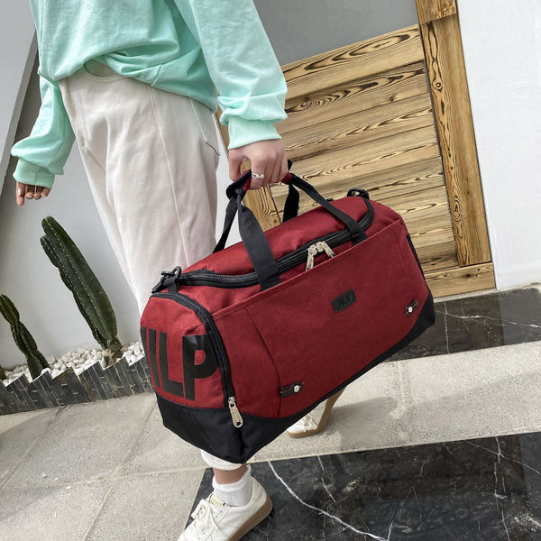 Τσάντα πάνινη για άνδρες και γυναίκες με φερμουάρ στο πλάι