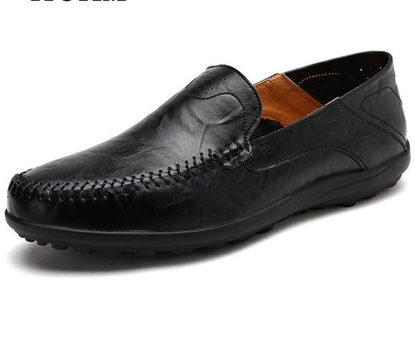 Tiszta férfi mokaszinok öko bőrből