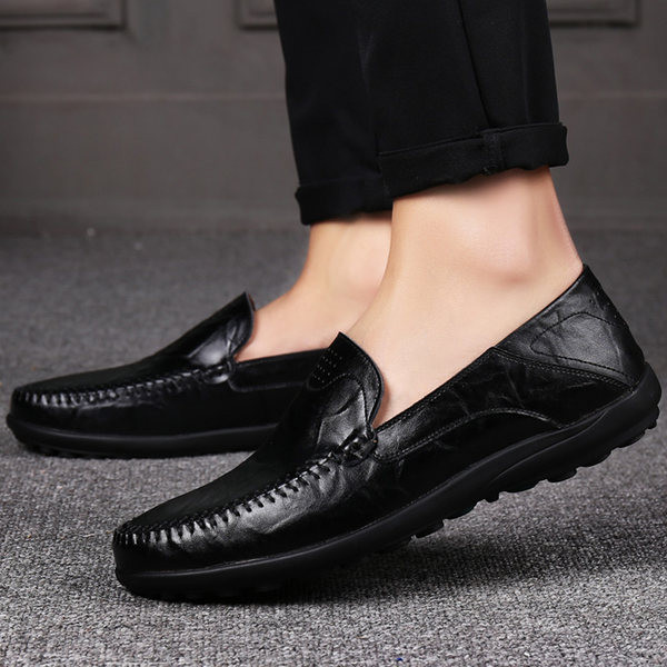 Tiszta férfi mokaszinok öko bőrből