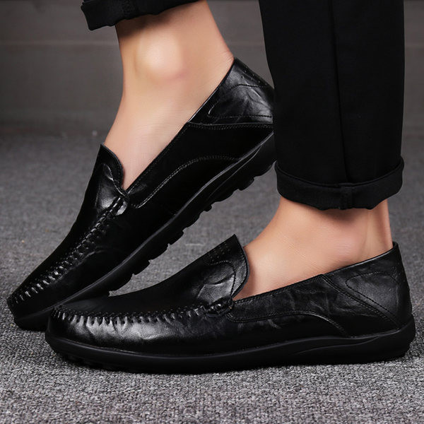 Tiszta férfi mokaszinok öko bőrből