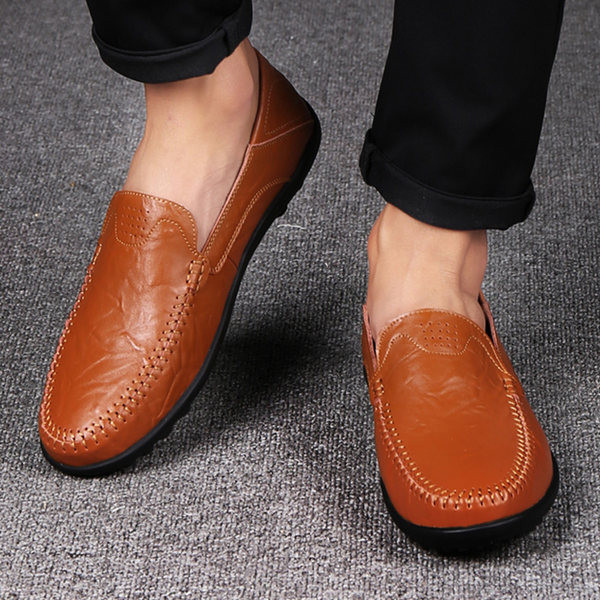 Tiszta férfi mokaszinok öko bőrből