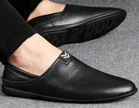 Eko bőrből készült alkalmi férfi cipő - fekete és barna