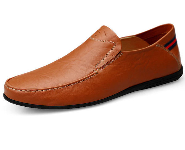 Modes, plakanas zoles ādas kurpes vīriešiem