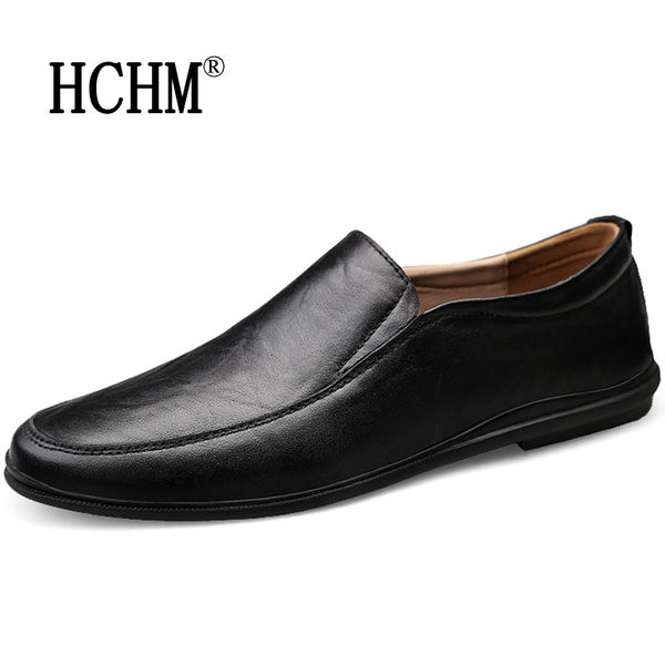 Vīriešu ikdienas mokasīnu tīrs modelis izgatavots no eko ādas