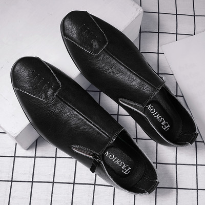 Muške mokasine od eko kože sa patentnim zatvaračem