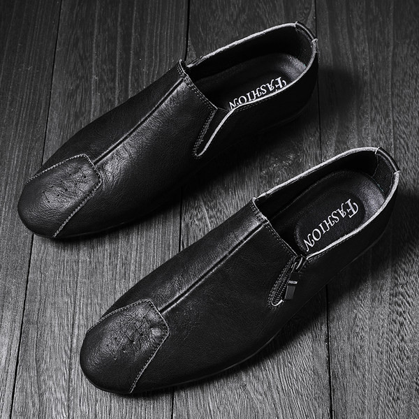 Muške mokasine od eko kože sa patentnim zatvaračem