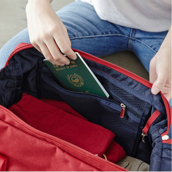 Ceļojumu tekstila soma divās krāsās