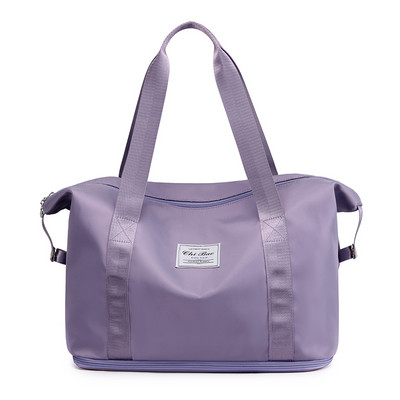 Pārnēsājama tekstila ceļojumu soma ar logotipu un rāvējslēdzēja aizdari