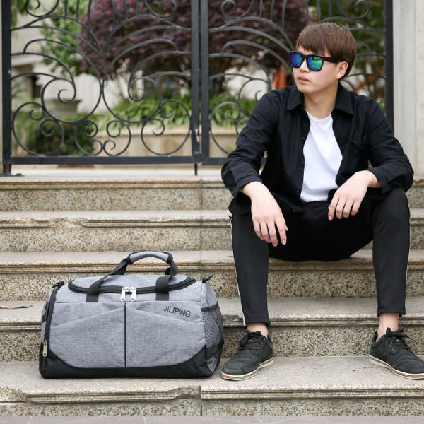 Ikdienas tekstila soma ar kabatu un rāvējslēdzēju