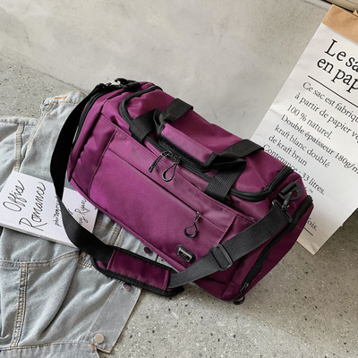 Φορητή αθλητική τσάντα με φερμουάρ και τσέπη