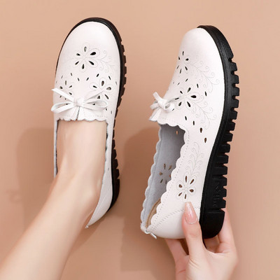 Γυναικεία μοκασίνια  αναπνεύσιμα  με κορδέλα