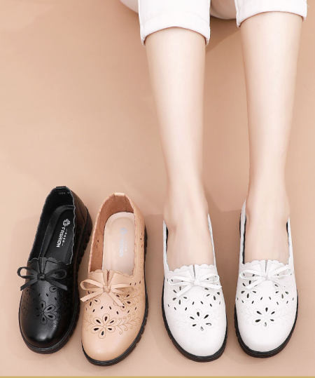 Γυναικεία μοκασίνια  αναπνεύσιμα  με κορδέλα
