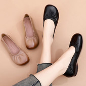 Γυναικεία δερμάτινα μοκασίνια σε δύο χρώματα