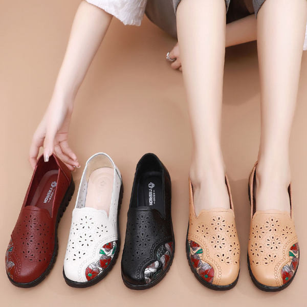 Modne ljetne ženske mokasine od eko kože