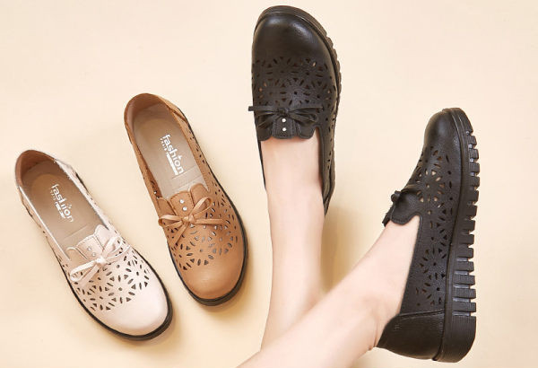 Ikdienas raksta sieviešu mokasīni ar lentīti