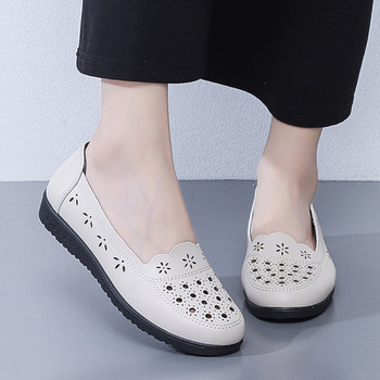 Γυναικεία παπούτσια τύπου μοκασίνι από οικολογικό δέρμα, casual μοντέλο