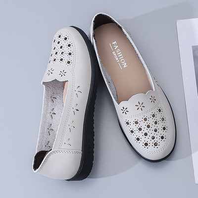 Sieviešu mokasīna tipa apavi no eko ādas, ikdienas modelis