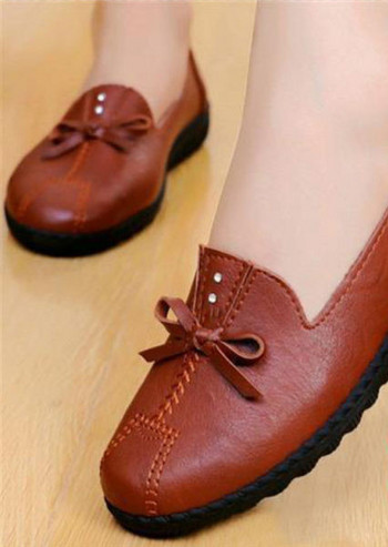 Casual loafers με κορδέλα και πέτρες