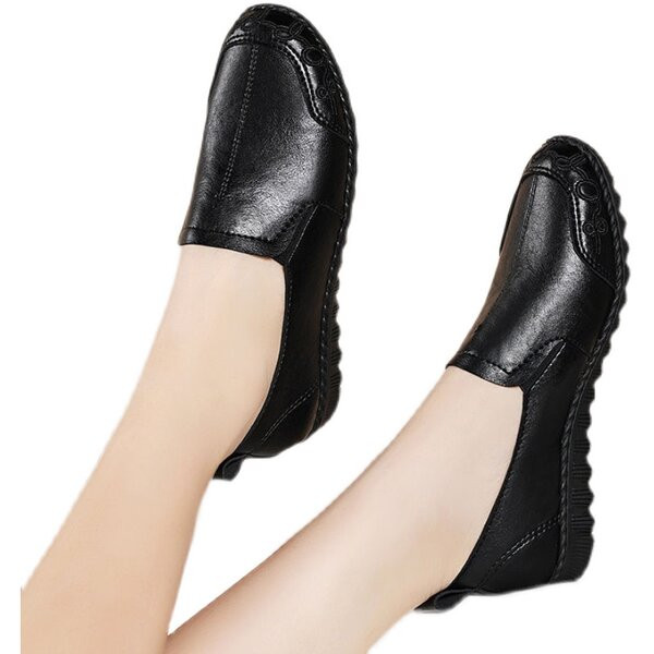 Pavasara-rudens ikdienišķas plakanas zoles eko-ādas loafers